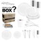 Clear with Silver Vintage Disposable Plastic Tableware Set (120 Settings)